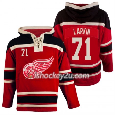 Mænd NHL Detroit Red Wings Dylan Larkin 71 Rød Sawyer Hooded Sweatshirt Mænd NHL Detroit Red Wings Dylan Larkin 71 Rød Sawyer Hooded Sweatshirt